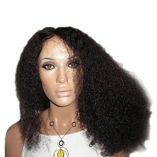 16 100% Remy Human Hair Curly Lace Front Wig