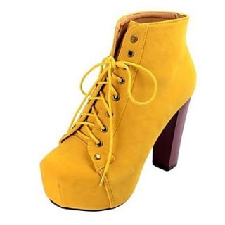 Suede Womens Square Toe Platform Ankle Boots