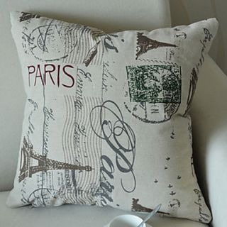 Euro Dreamlike Paris Eiffel Tower Decorative Pillow With Insert