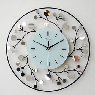 17H Modern Style Mute Metal Wall Clock