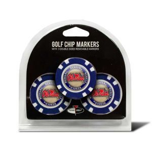 Mississippi Rebels Team Golf 3 Pack Poker Chip