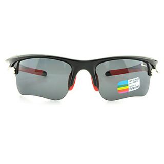 BASTO Fission Piece Polarized Gray 4 Pcs PC Lens Black Frame Cycling Glasses