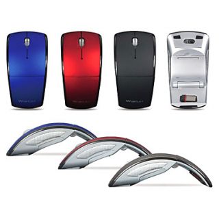 WORTLEY 2.4G Wireless Foldable Optical Mouse (Assorted Colors)