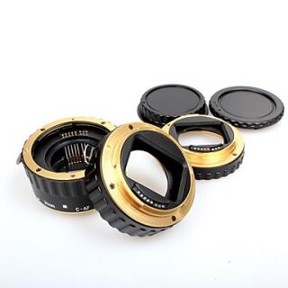 Commlite Aluminum and Gold color Electronic TTL Auto Focus AF Macro Extension Tube/Ring for Canon