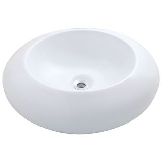 Polaris Sinks P09vw White Round Porcelain Vessel Sink