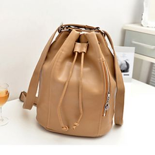 Fenghui WomenS Khaki Pu Leather Backpack Shoulder Bag
