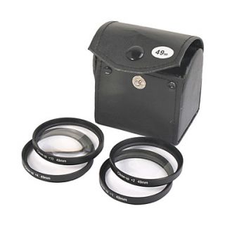 49mm Macro Filter Set with PU Leather Bag (1, 2, 3, 4)