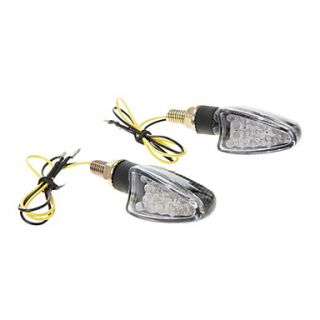 DC12V 2W Motorcycle Parts 1307 Carbon Fiber Material Short handled Yellow Light LED Turnlight (2 Pieces)