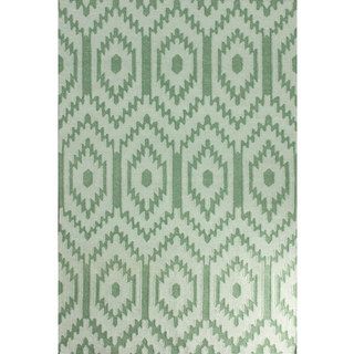 Nuloom Flat Woven Wool Green Rug (7 6 X 9 6)