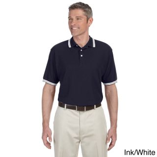 Mens Tipped Performance Plus Pique Polo