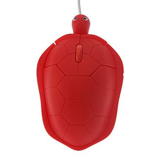 USB Wired Tortoise Shaped Optical Mouse (Assorted Colors)