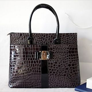 Fenghui WomenS Brown Pu Leather Briefcase Shoulder Bag Tote