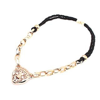 Fashionable Alloy Gold With Hollow Out Leopard Head Womens Necklace