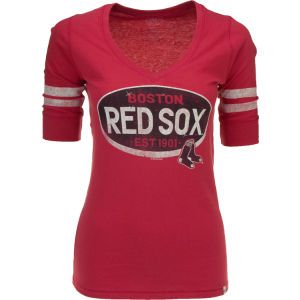 Boston Red Sox 47 Brand MLB Womens Flanker Stripe T Shirt