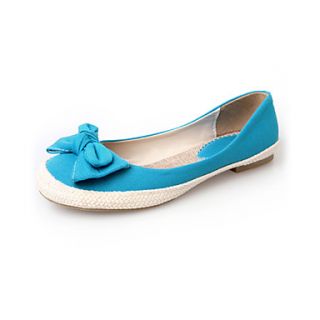 Fabric Womens Flat Heel Comfort Flats Shoes with Bowknot(More Colors)
