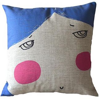 Cartoon Lovers for Women Decorative Pillow Cover
