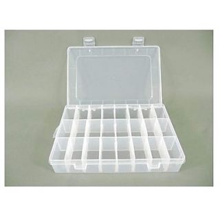 Plastic 24 Compartments Transparent Storage Case