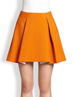 3.1 Phillip Lim Irregular Pleated Skirt   Orange