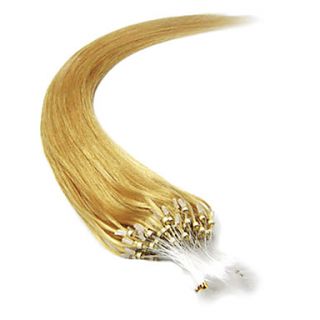 24Inch 1Pcs Remy Loops Micro Rings Beads Tipped Straight Hair Extensions More Light Colors 100s/pake 0.7g/s