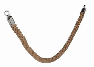 American Metalcraft 2 in Braided Barrier System Rope w/ Chrome End, Bronze