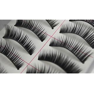 10 Pairs Pro High Quality Hand Made Synthetic Fiber Hair Thick Long Style False Eyelashes