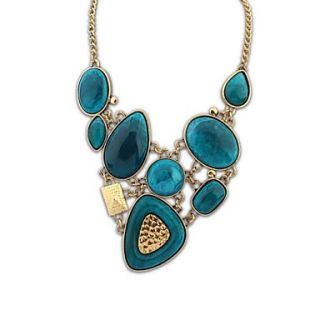European and America Fashion Alloy Resin Irregular Statement Necklace (More Colors) (1 pc)