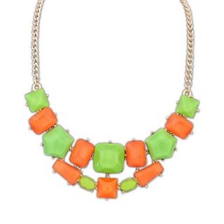 European and America Fashion (Two Layers)Resin Cute Chain Statement Necklace (More Color) (1 pc)