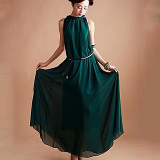 Womens Korean Style Fashion Luxury Chiffon Long Dress
