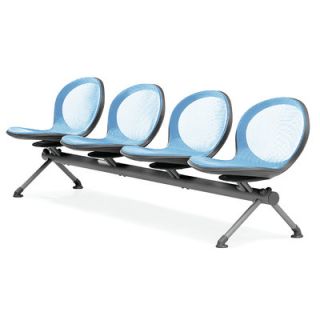 OFM Net Series Four Chair Beam Seating NB 4 Color Sky Blue