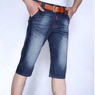 Mens Summer Casual Short Denim Pants(Belt Not Included)