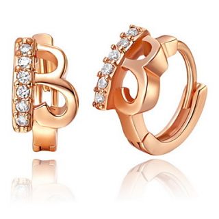 Special Silver And Gold Plated With Cubic Zirconia Letter B Womens Earring(More Colors)