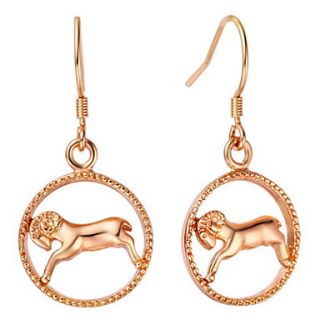 Fashion Silver And Gold Plated With Aries Drop Womens Earring(More Colors)