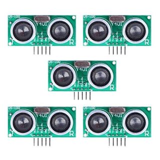 Ultrasonic Sensor US 100 Distance Measuring Module with Temperature Compensation   Green (5Packs)
