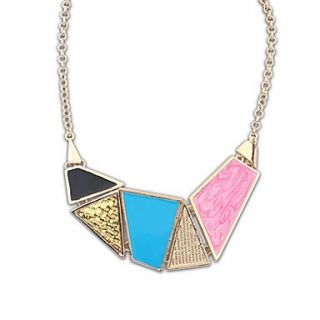 European and America Fashion Style (Geometry) Alloy Resin Chain Statement Necklace (1 pc)