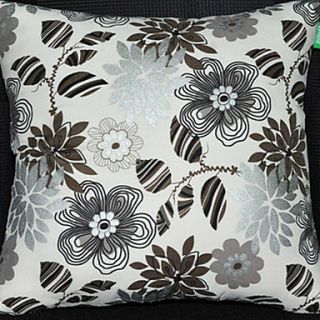 Coffee Sunflower Pattern Decorative Pillow With Insert