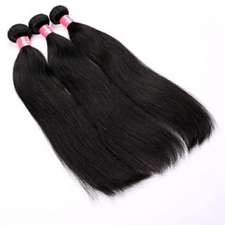 14 16 18 20 Inch Great 5A Brazilian Virgin Human Hair Nature Black Color Straight Hair Extensions