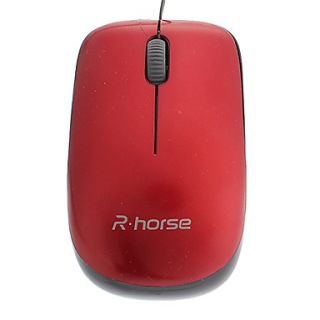 USB Wired Retractable Cable Portable Optical Mouse (Assorted Colors)