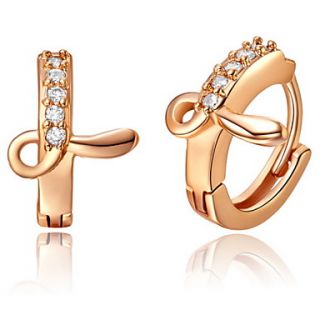 Special Silver And Gold Plated With Cubic Zirconia Letter L Womens Earring(More Colors)