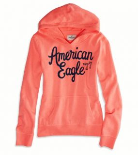 Knockout Pink AEO Factory Hooded Pop Over, Womens XS