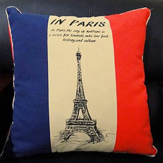 Modern Eiffel Tower Pattern Decorative Pillow With Insert