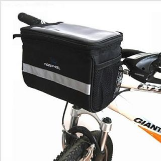ROSWHEEL Bicycle Bike Padded Front Bag   Transparent Top Slot   Black