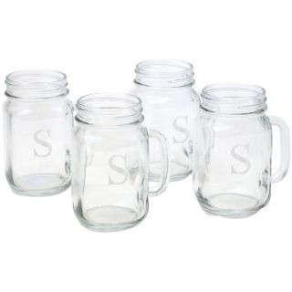 4 pc. Personalized Old Fashioned Drinking Jar Set