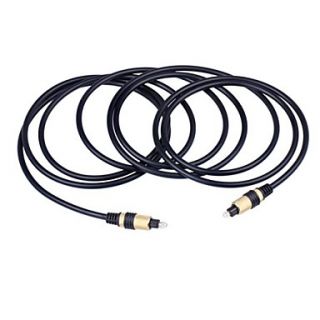High Quality Toslink Male to Toslink Male Optical Fiber Optic Audio Cable   Black (300cm)