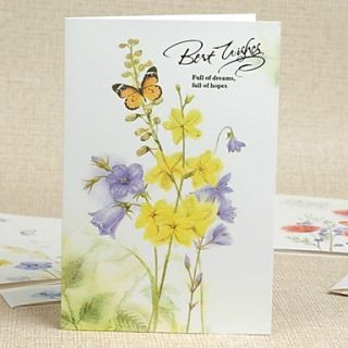 Morning Glory Pattern Side Fold Greeting Card