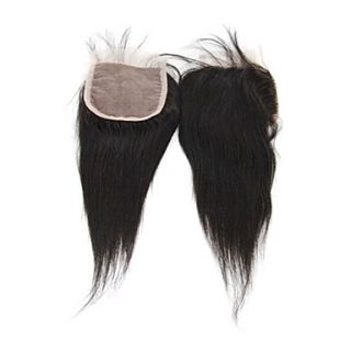 18 Brazilian Hair Silky Straight Lace Top Closure(44) Natural Color