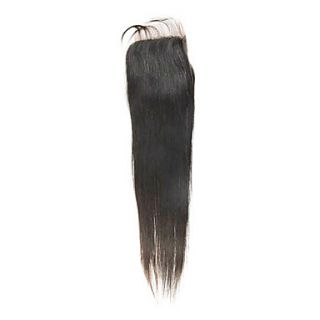 8 Brazilian Hair Silky Straight Lace Top Closure(55) Natural Color