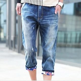 Mens Summer Casual Short Denim Pants Jeans Shorts