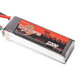 Wild Scorpion 11.1V 3S 2200mAh 45C Li Po Battery(T Plug)