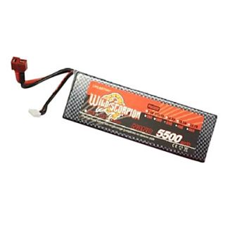 Wild Scorpion 11.1V 3S 5500mAh 45C Li Po Battery(T Plug)