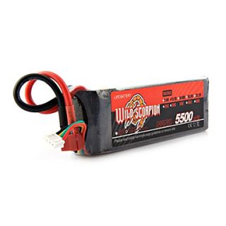 Wild Scorpion 14.8V 4S 5500mAh 30C Li Po Battery(EC5 Plug)